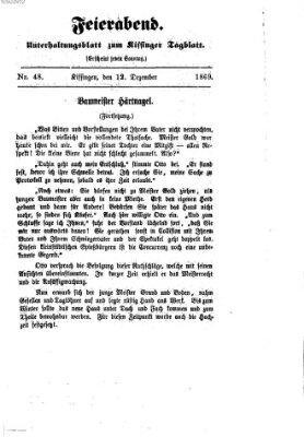 Feierabend (Kissinger Tagblatt) Sonntag 12. Dezember 1869