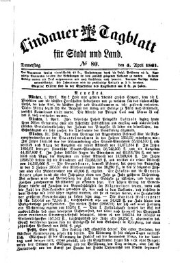 Lindauer Tagblatt für Stadt und Land Donnerstag 4. April 1861