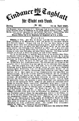 Lindauer Tagblatt für Stadt und Land Freitag 5. April 1861