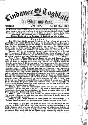 Lindauer Tagblatt für Stadt und Land Mittwoch 12. Juni 1861