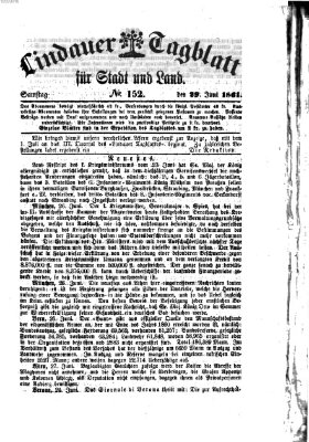 Lindauer Tagblatt für Stadt und Land Samstag 29. Juni 1861
