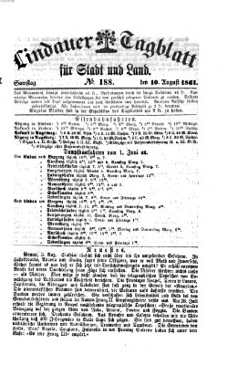 Lindauer Tagblatt für Stadt und Land Samstag 10. August 1861