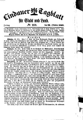Lindauer Tagblatt für Stadt und Land Freitag 25. Oktober 1861