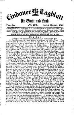 Lindauer Tagblatt für Stadt und Land Donnerstag 14. November 1861