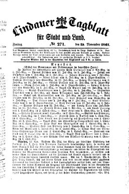 Lindauer Tagblatt für Stadt und Land Freitag 15. November 1861