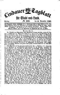 Lindauer Tagblatt für Stadt und Land Freitag 6. Dezember 1861