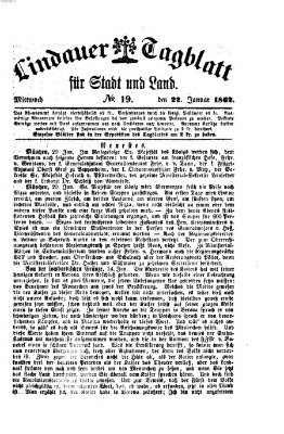 Lindauer Tagblatt für Stadt und Land Mittwoch 22. Januar 1862