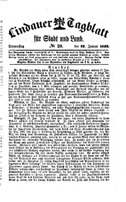 Lindauer Tagblatt für Stadt und Land Donnerstag 23. Januar 1862