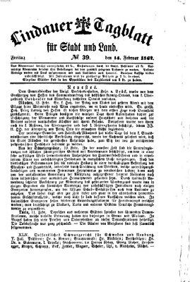 Lindauer Tagblatt für Stadt und Land Freitag 14. Februar 1862