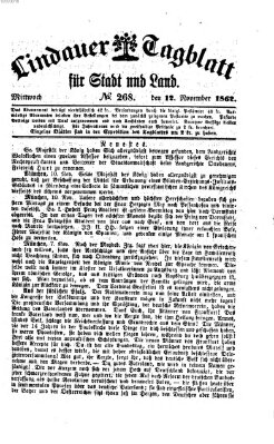 Lindauer Tagblatt für Stadt und Land Mittwoch 12. November 1862