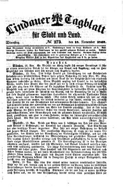 Lindauer Tagblatt für Stadt und Land Dienstag 18. November 1862