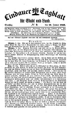 Lindauer Tagblatt für Stadt und Land Samstag 10. Januar 1863