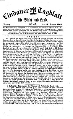 Lindauer Tagblatt für Stadt und Land Montag 23. Februar 1863