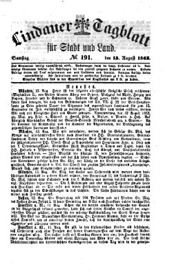 Lindauer Tagblatt für Stadt und Land Samstag 15. August 1863