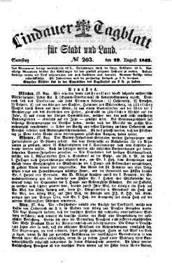 Lindauer Tagblatt für Stadt und Land Samstag 29. August 1863