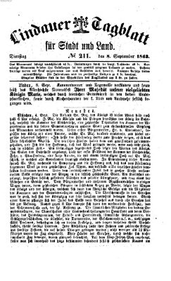 Lindauer Tagblatt für Stadt und Land Dienstag 8. September 1863