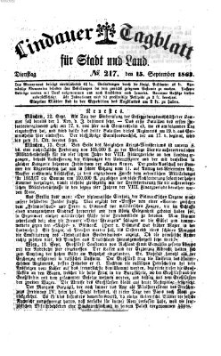Lindauer Tagblatt für Stadt und Land Dienstag 15. September 1863
