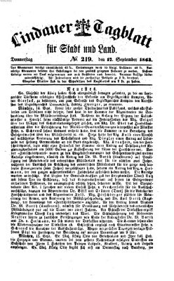 Lindauer Tagblatt für Stadt und Land Donnerstag 17. September 1863