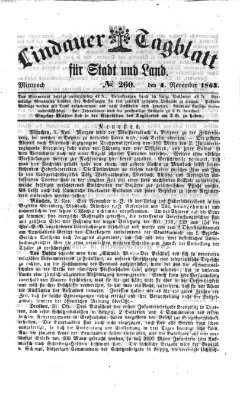 Lindauer Tagblatt für Stadt und Land Mittwoch 4. November 1863