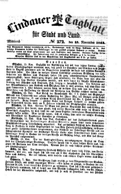 Lindauer Tagblatt für Stadt und Land Mittwoch 18. November 1863