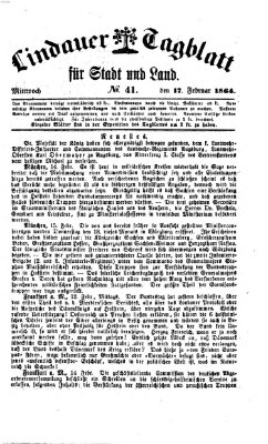 Lindauer Tagblatt für Stadt und Land Mittwoch 17. Februar 1864