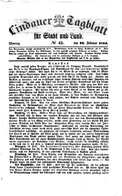 Lindauer Tagblatt für Stadt und Land Montag 22. Februar 1864