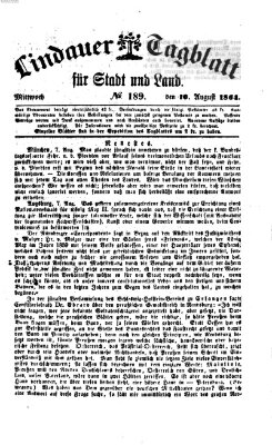 Lindauer Tagblatt für Stadt und Land Mittwoch 10. August 1864