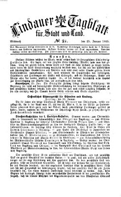 Lindauer Tagblatt für Stadt und Land Mittwoch 25. Januar 1865