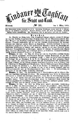 Lindauer Tagblatt für Stadt und Land Mittwoch 1. März 1865