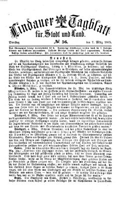 Lindauer Tagblatt für Stadt und Land Dienstag 7. März 1865