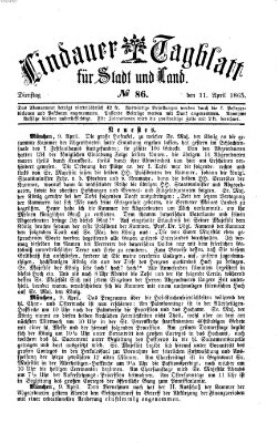Lindauer Tagblatt für Stadt und Land Dienstag 11. April 1865