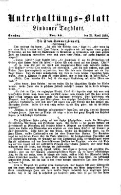 Lindauer Tagblatt für Stadt und Land Samstag 22. April 1865