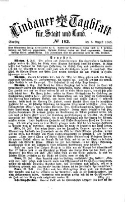 Lindauer Tagblatt für Stadt und Land Samstag 5. August 1865