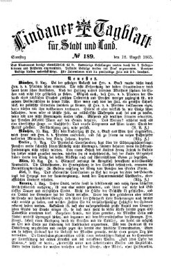 Lindauer Tagblatt für Stadt und Land Samstag 12. August 1865