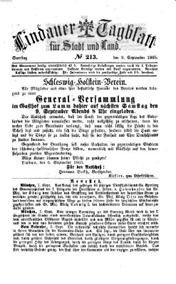 Lindauer Tagblatt für Stadt und Land Samstag 9. September 1865