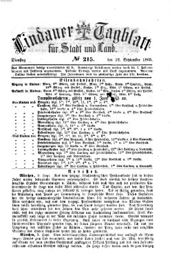 Lindauer Tagblatt für Stadt und Land Dienstag 12. September 1865