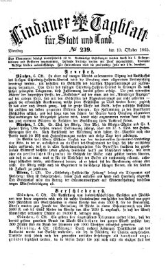 Lindauer Tagblatt für Stadt und Land Dienstag 10. Oktober 1865