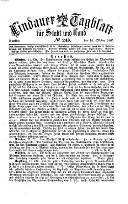 Lindauer Tagblatt für Stadt und Land Samstag 14. Oktober 1865