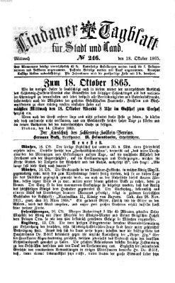 Lindauer Tagblatt für Stadt und Land Mittwoch 18. Oktober 1865