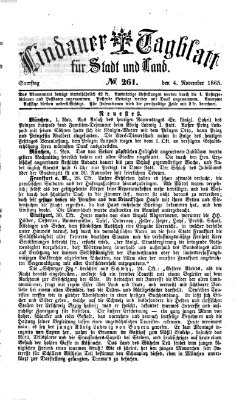 Lindauer Tagblatt für Stadt und Land Samstag 4. November 1865