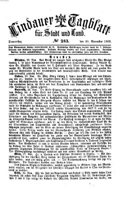 Lindauer Tagblatt für Stadt und Land Donnerstag 30. November 1865