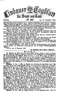 Lindauer Tagblatt für Stadt und Land Samstag 16. Dezember 1865