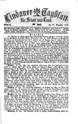 Lindauer Tagblatt für Stadt und Land Mittwoch 27. Dezember 1865