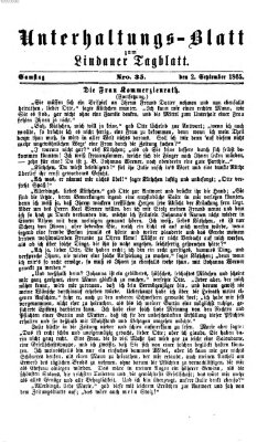 Lindauer Tagblatt für Stadt und Land Samstag 2. September 1865