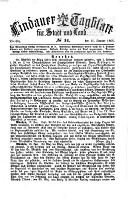 Lindauer Tagblatt für Stadt und Land Dienstag 16. Januar 1866