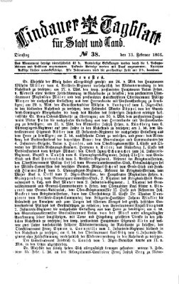 Lindauer Tagblatt für Stadt und Land Dienstag 13. Februar 1866