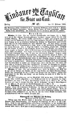 Lindauer Tagblatt für Stadt und Land Freitag 23. Februar 1866