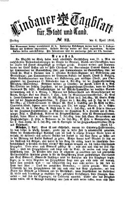 Lindauer Tagblatt für Stadt und Land Freitag 6. April 1866