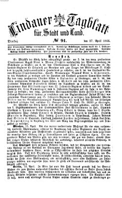 Lindauer Tagblatt für Stadt und Land Dienstag 17. April 1866
