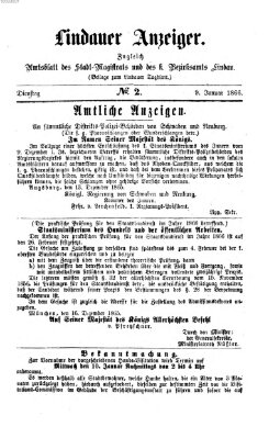 Lindauer Tagblatt für Stadt und Land Dienstag 9. Januar 1866